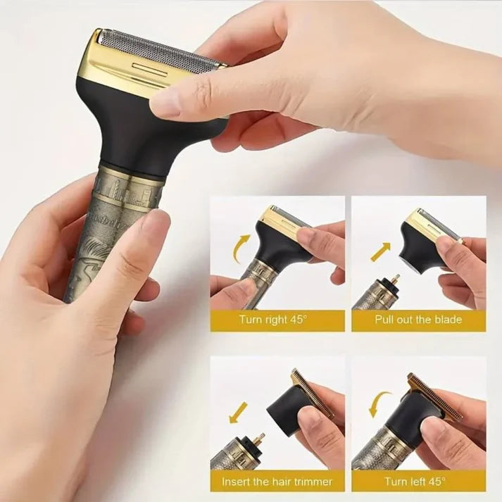 Ramadan Sale - 3 in 1 Men’s Grooming Trimmer – Beard, Hair & Body Shaver – NZ 804